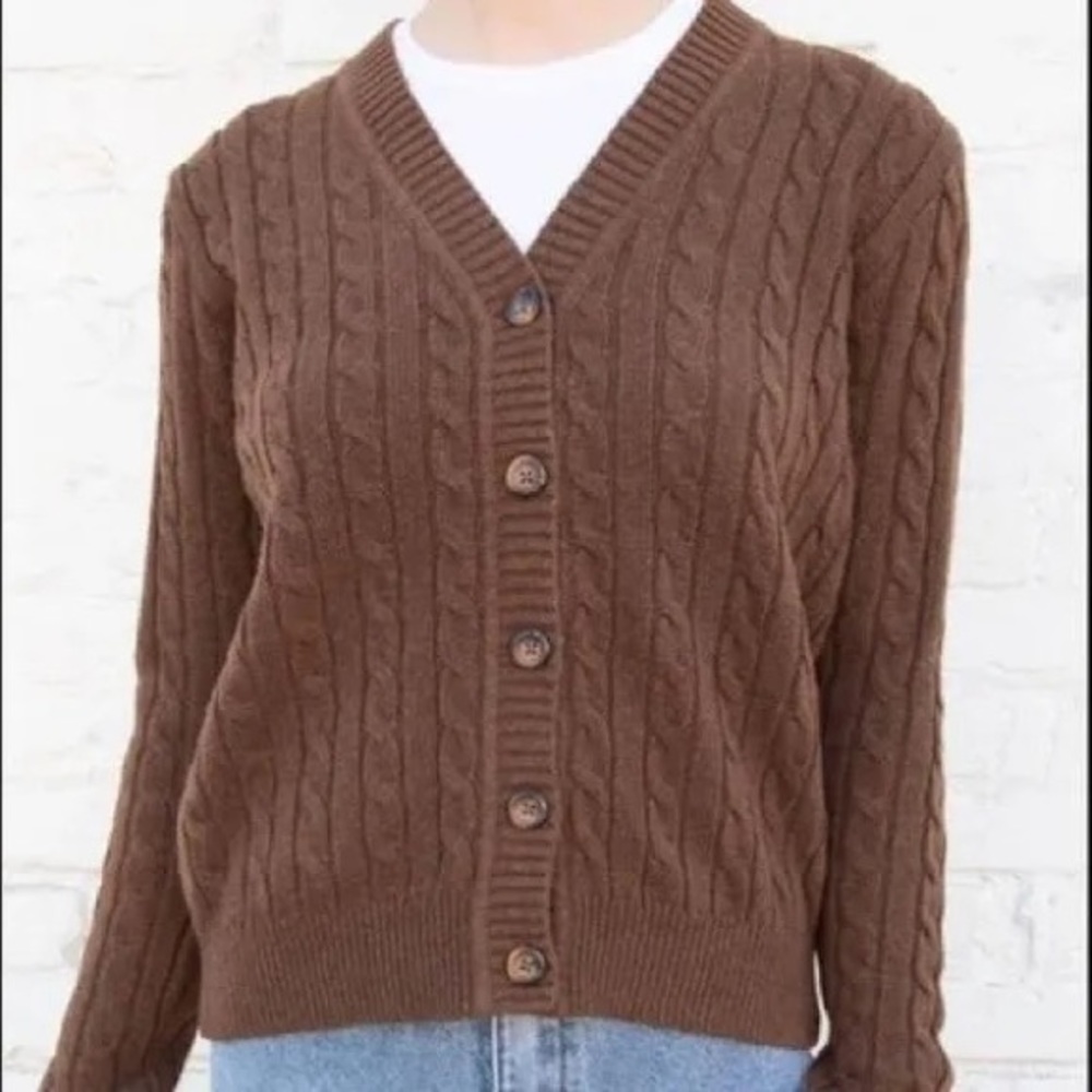 Brandy Melville Kennedy Wool Cable Knit Cardigan